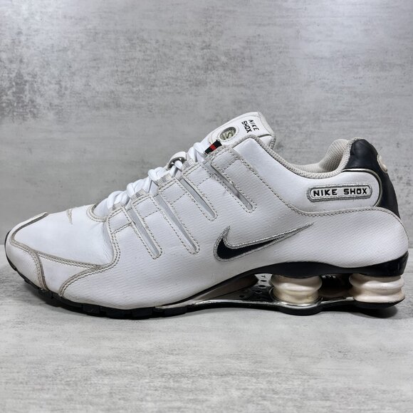 Nike Shox NZ EU Leather Sneakers - Men's Size 13 - White - Picture 1 of 11